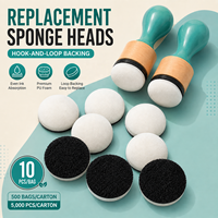 Têtes d'éponge de remplacement en mousse PU, résistantes à l'usure, à structure ouverte, pour outils de mélange d'encre, tampons éponge pour peinture au doigt