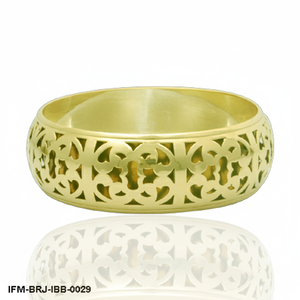 Bracelet en filigrane de laiton artisanal, style vintage, bracelet à manchette géométrique découpé pour femmes - Product Image 3