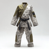 Tenue d'arts martiaux camouflage, uniforme de karaté, combinaison de boxe, tenue de karaté unisexe, entraînement de judo, durable, respirante, devant