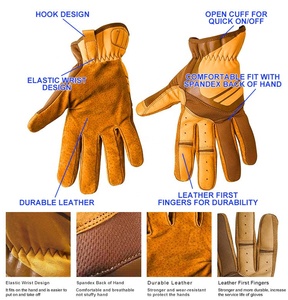 ถุงมือกันบาดคุณภาพสูงจากโรงงานผู้ผลิตโดยตรง  รับทำโลโก้ตามสั่ง  หนังแท้  สำหรับฤดูหนาว  ใช้ได้ทุกวัน/ลำลองกลางแจ้ง - Product Image 6