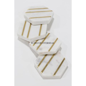 Factory Direct Supply Best Quality <b>Epoxy</b> <b>Resin</b> Made Gold Edges Attractive Look Set Of 4 Coffee <b>Table</b> Decoration Coasters Supply - Product Image 5