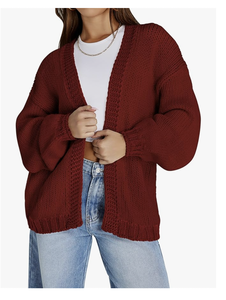 Cárdigan Grueso Extra Grande para Mujer, Nuevo, Directo de Fábrica en Bangladés, con Logotipo Personalizado, Cárdigan Largo Abierto, Abrigos de Punto - Product Image 6