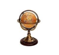 Sphère Armillaire Art Déco en Laiton Poli, Sculpture de Globe Céleste Suspendue Légère pour Décoration Intérieure, Diwali, Mariage, Bureau