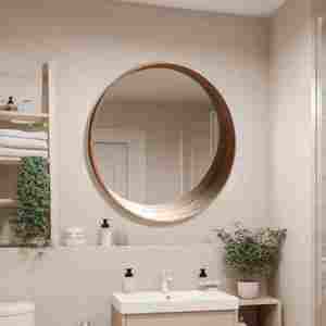Haute demande avec un prix raisonnable Artisanat Dressing Miroir Décor de chambre Cadre en bois rond Conception personnalisée avec qualité d'exportation - Product Image 4