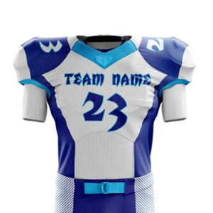 El mejor Material uniforme de fútbol americano Slim Fit de secado rápido logotipo personalizado de alta calidad transpirable sublimado Jersey corto - Product Image 4