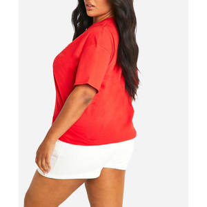 100% coton femmes T-Shirt de haute qualité Logo personnalisé imprimé plaine vierge respirant Anti-rides T-Shirts - Product Image 2