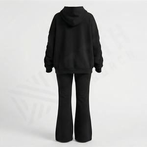 Survêtements pour femmes tendance, ensembles de deux pièces avec logo personnalisé, tenues de sport, jogging, veste, pantalon évasé, vêtements de sport haut de gamme - Product Image 2