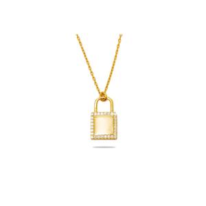 Collana da donna in argento Sterling 925 Color oro con lettere personalizzate - Product Image 3