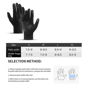 Hot Selling Touchscreen Custom Anti Slip <b>Silicone</b> Gel Winter Thermal Warm Fleece Lining Running Cycling Racing <b>Gloves</b> - Product Image 5
