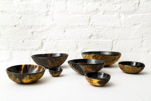 Cuencos de estilo clásico pulido de tamaño personalizado con cuerno Natural, platos desechables únicos para servir, fiestas con logotipo personalizado - Product Image 2