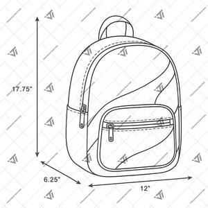 Mochila de dos tonos elegante de piel sintética griega Sigma Gamma Rho personalizada | Mochila de viaje duradera para todos los días - Product Image 3