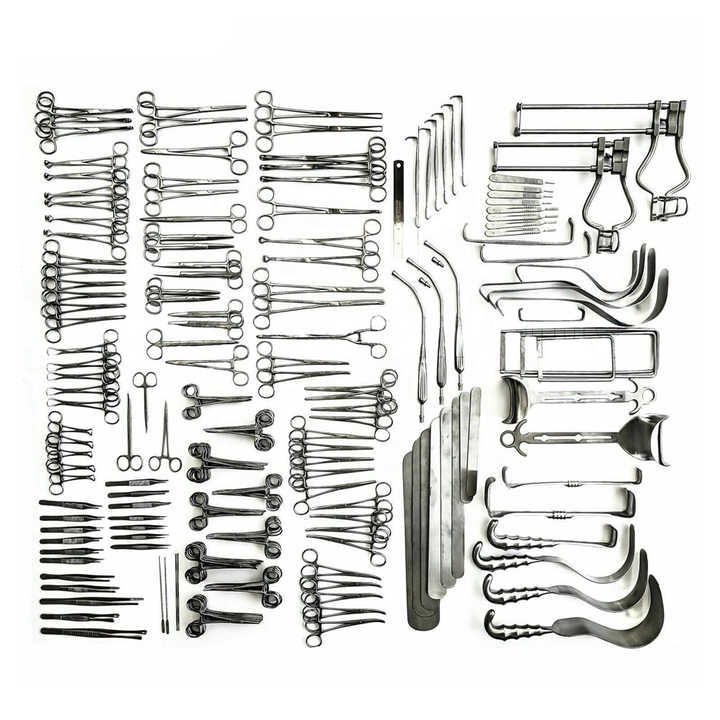 Major Laparotomy Set 197 Pcs Surgical Instruments Surgery Medical Abdominal Gold  German Stainless Steel CE Approved by Pentax