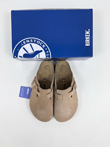 Mules orthopédiques en daim avec soutien de la voûte plantaire, semelle en liège, boucle réglable, style allemand, pantoufles pour hommes et femmes, personnalisables OEM/ODM - Product Image 4