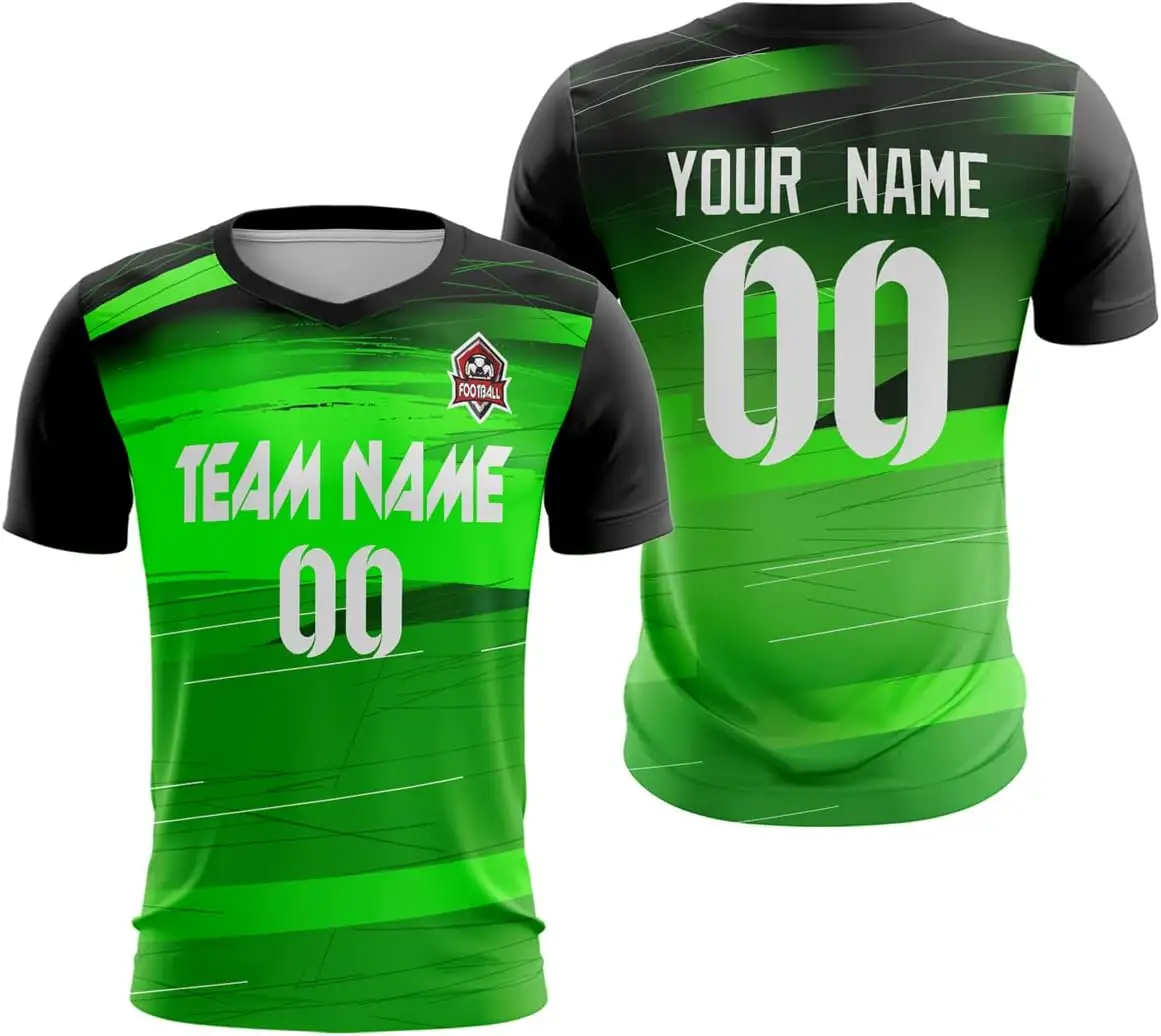 Uniforme de football rayé en polyester de sublimation de conception personnalisée de meilleure qualité t-shirt de football maillot de football noir et jaune 2023