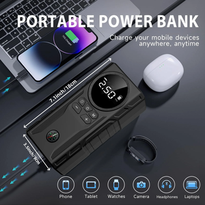 Arrancador de Coches con Compresor de Aire y Pantalla LED Digital 4000A 150PSI Portátil (9.0 Gasolina/8.0L Diésel) Hecho en China - Product Image 5