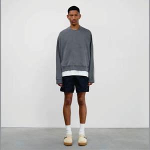 Sudadera con logotipo personalizado de 400GSM para hombre, sudadera de gran tamaño con cuello redondo y forro polar grueso de Color sólido, 6XL, etiqueta personalizada con estampado de hojaldre antirretráctil - Product Image 1