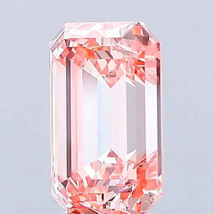 เพชรเม็ดเดี่ยวทรง Emerald ขนาด 5.09 กะรัต ความสะอาดระดับ VS1 สีชมพูแฟนซี ผลิตในห้องปฏิบัติการ ด้วยเทคนิค CVD ได้รับการรับรองจาก IGI ขนาดใหญ่ - Product Image 1