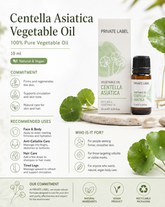 Huile végétale de Centella Asiatica en marque privée 10ml OEM |   Huile cosmétique raffermissante anti-âge naturelle |   Espagne UE - Product Image 3