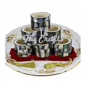 Metal And <b>Mother</b> Of Pearl Work Napkin <b>Ring</b> For Wedding Party Event Tableware Napkin <b>Ring</b> At Acceptable Price - Product Image 3