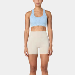 Camiseta Deportiva Corta de Espalda Cruzada para Mujer, con Logotipo Frontal, Transpirable, de Secado Rápido, de Poliéster/Algodón, para Entrenamiento en Interiores - Product Image 5