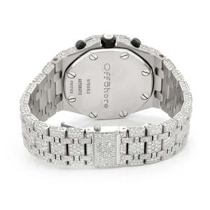 Reloj de Hombre de Moda de Alta Calidad con Movimiento de Cuarzo, Acero Inoxidable y Moissanita con Aspecto de Diamante - Product Image 3