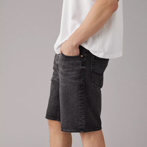 Hot Selling High Street Fashion <b>Elastic</b> <b>Waist</b> <b>Jean</b> Shorts Men Manufacturer Custom logo Distressed Shorts - Product Image 5