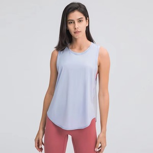 Camisetas sin mangas de mujer con patrón sólido transpirable personalizado, camiseta sin mangas de talla grande para mujer, gimnasio y ropa informal - Product Image 4