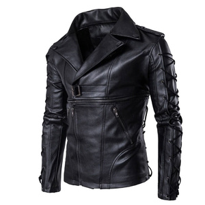Veste d'hiver personnalisée à la mode décontractée à col montant résistant à l'eau pour hommes veste en cuir de vache de haute qualité tissu en toile vêtements d'hiver - Product Image 2