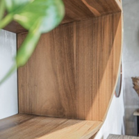 Vitrina de Madera de Teca Sólida para Almacenamiento, Muebles Comerciales para Restaurantes, Hoteles, Villas, Resorts, Cafés, Hostelería, Venta al Por Mayor