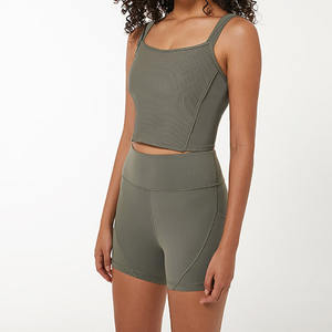 Venta al por mayor de ropa deportiva para mujer sujetador y pantalones cortos conjunto para la venta 2025 conjunto de Yoga logotipo personalizado ropa deportiva conjunto de Fitness - Product Image 6