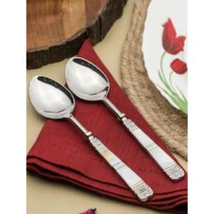 Juego de Cubiertos Refinado de Prestigio con Líneas Suaves Esculpidas y Superficie Metálica Brillante para una Atmósfera de Cena Elegante - Product Image 4