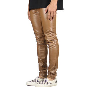 Pantalones de chándal para hombre Pantalones de cuero con logotipo personalizado para hombre Precio bajo Superventas Directo de fábrica Pantalones de cuero para hombre - Product Image 2