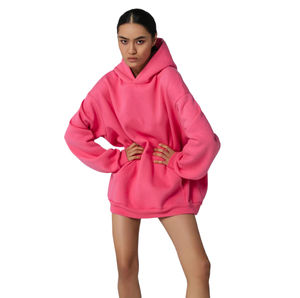 Sweats à capuche surdimensionnés personnalisés grande taille pour femmes sweat à capuche long en coton polyester polaire de haute qualité imprimé pull à capuche pour femmes - Product Image 4