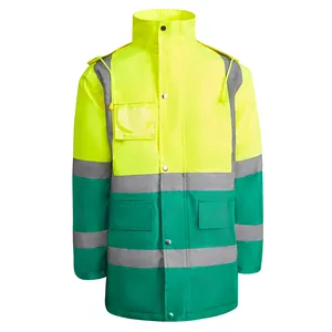 Parka ad Alta Visibilità Merak, Impermeabile Promozionale per Merchandising - Product Image 5