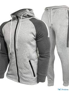 Hot Selling Hooded Sweat Shirt and sweat pant <b>For</b> <b>Sale</b> Customized <b>Track</b> <b>Suit</b> High Quality Solid Pattern with Low MOQ - Product Image 4