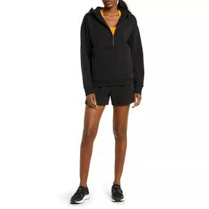 2022 New Plain Pullover Hoodie Sweatshirt <b>Women</b> <b>Black</b> Oversize Front Zip up Hoodie - Product Image 5