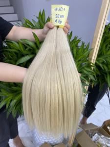 Extensiones de cabello humano virgen vietnamita al por mayor Mic Hair Company 100g pelo rubio liso largo a granel - Product Image 4