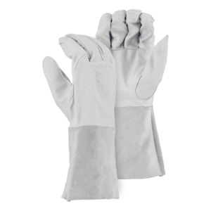 Guantes de Seguridad JNM SAFETY JNM-1225 de Cuero Vacuno Liso, con Puño de Seguridad, Resistentes al Calor, 11 oz de Grosor, 26 cm de Longitud, para Soldadura TIG - Product Image 5