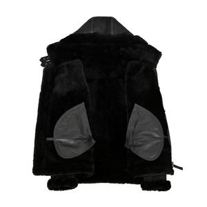 แจ็คเก็ตหนังแท้ทรงบอมเบอร์ B3 สำหรับผู้ชาย ตกแต่งขนสัตว์ คอตั้ง กันน้ำ แห้งเร็ว เหมาะสำหรับฤดูหนาว - Product Image 5