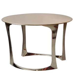 Mesa lateral única de aluminio para sala de estar, mueble decorativo de Color dorado, redondo, Moderno - Product Image 3