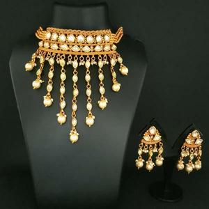 Ensemble de collier en cuivre Kundan de création réelle FBB0083B ensembles de bijoux fins - Product Image 1
