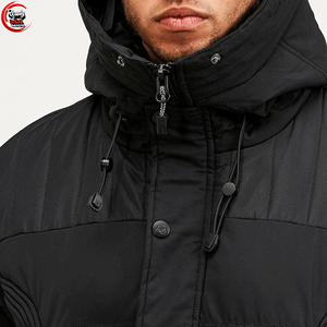 Blouson matelassé zippé personnalisé pour homme - Tissu en toile tricotée respirante avec col montant, style urbain, long, pour l'entraînement sportif - Product Image 5