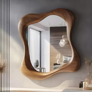Modern Solid Wood <b>Wall</b> <b>Mirror</b> Decorative Frame Bathroom <b>Vanity</b> <b>Mirror</b> for Bedroom Living Room Entryway Decoration - Product Image 2