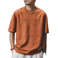 T-shirts Homme Personnalisés Col Rond Manches Courtes en Coton Peigné de Haute Qualité, Coupe Ample, Écologiques, Livraison Rapide