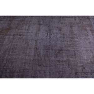 Alfombra turca Vintage moderna, Alfombra de lana de retazos púrpura de 5x8 pies para sala de estar, patrón de rompecabezas de respaldo de látex clásico de 4m de ancho - Product Image 5