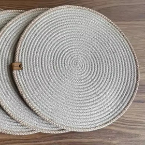แผ่นรองจานทำจากหญ้าทะเลธรรมชาติขนาด35ซม. ทำด้วยมือ - Product Image 1