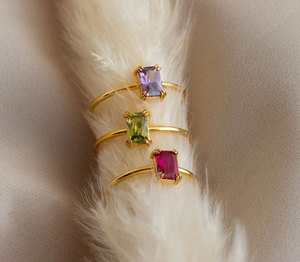 Bagues de mariage traditionnelles plaquées cuivre antique faites à la main, avec cristaux de strass, certifiées IGI, serties à griffes, taille 10x12 mm, tendance - Product Image 6