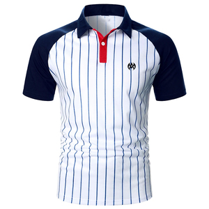 T-shirts Respirants en Coton pour Homme avec Col Ligne Noire Motif Solide Logo Personnalisable pour Style Polo - Product Image 5