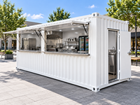 Conteneur de restaurant de 20 pieds, conteneur de conversion pour restaurant, point de vente alimentaire, conteneur de restaurant personnalisé avec équipement complet