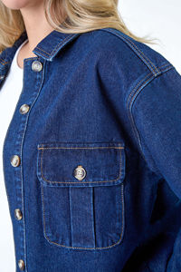 Veste en jean pour femme, dernier design, coton uni teint, tissé, respirant, col rabattu, tailles et couleurs personnalisables - Product Image 3